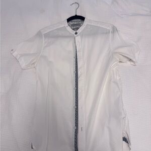 Ted Baker White Short Sleeve Button Down Shirt